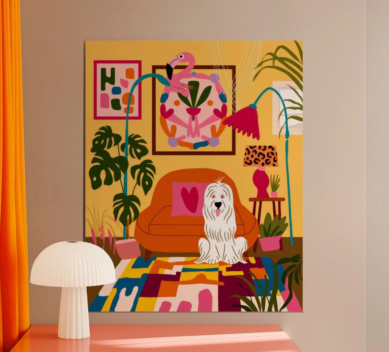 Cozy Canine Corner poster by Veiled Canvas