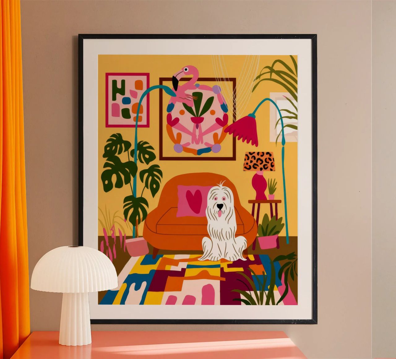 Cozy Canine Corner poster by Veiled Canvas