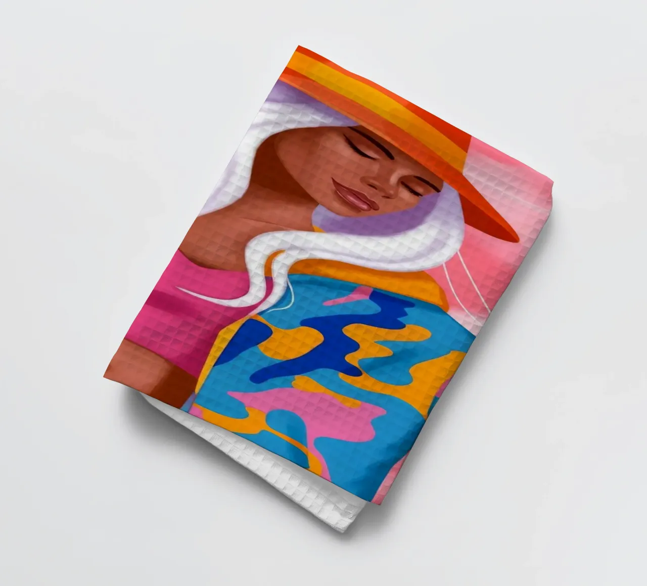 Fashionable Flow Freedom tea towel by Veiled Canvas