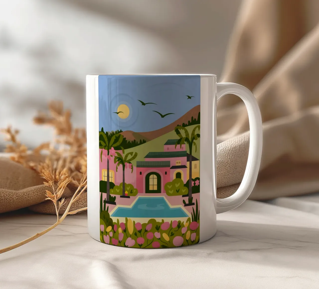 Tranquil Villa Vista tazza in ceramica da Veiled Canvas