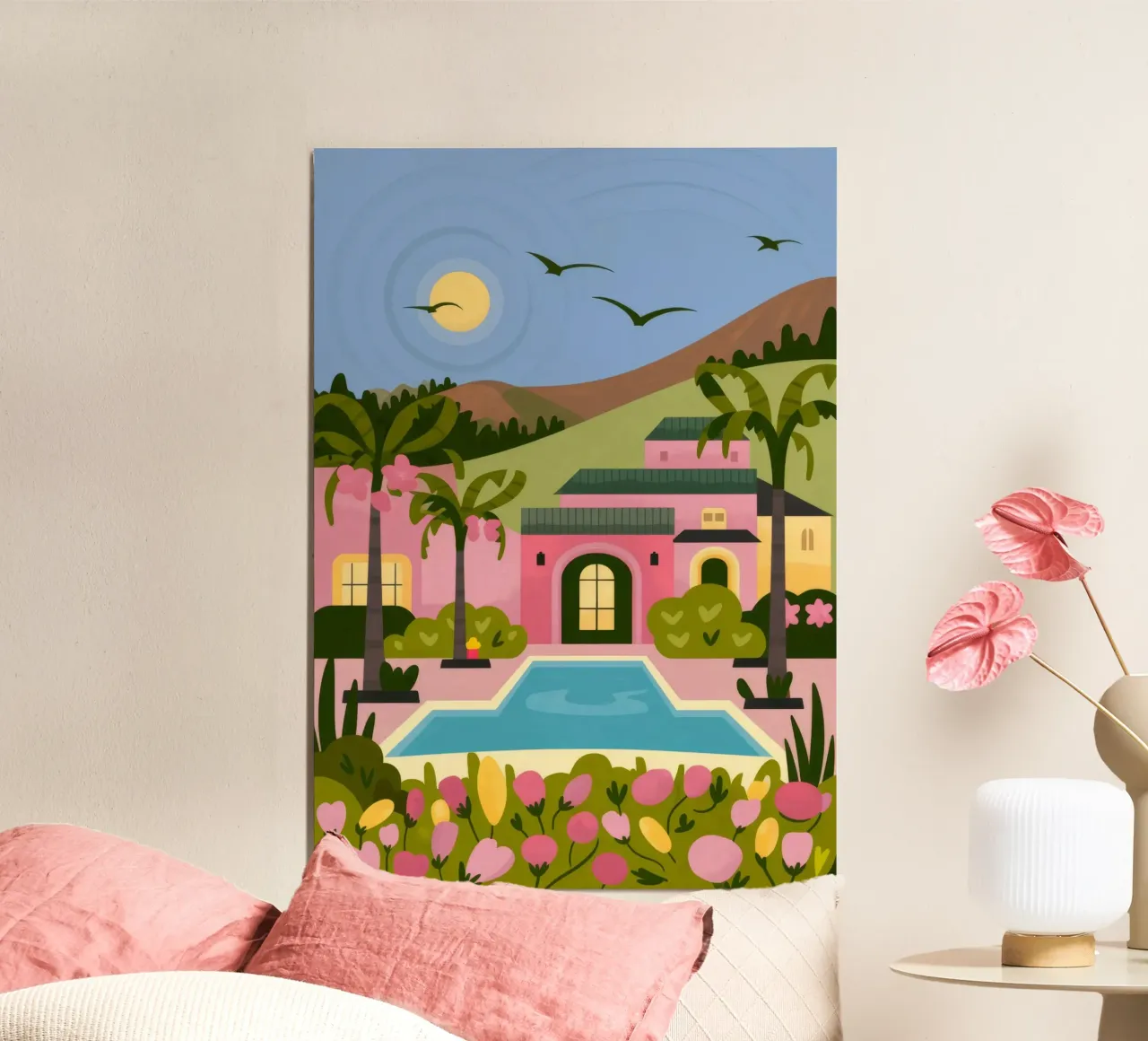 Tranquil Villa Vista carta hahnemühle da Veiled Canvas