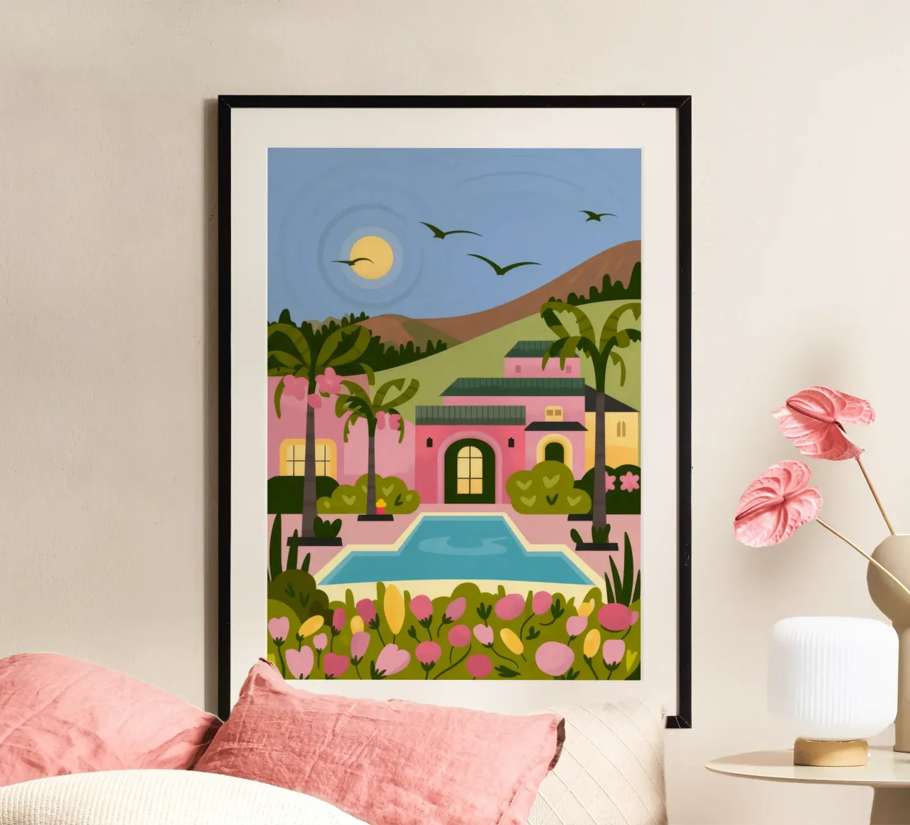 Tranquil Villa Vista carta hahnemühle da Veiled Canvas