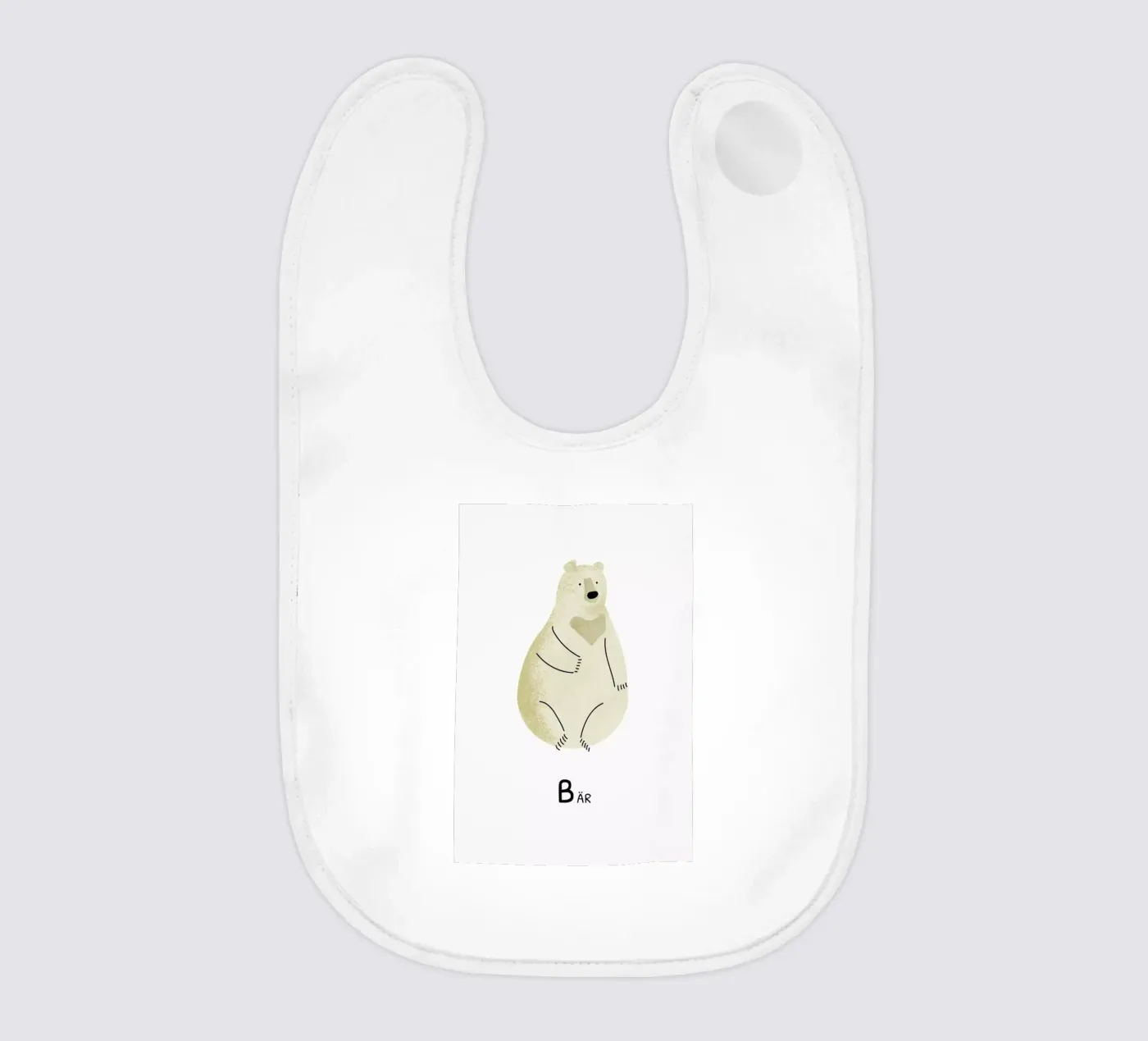Bär baby bib by Little Flourishes