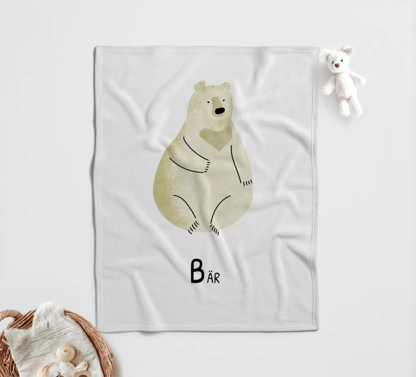 Bär fleecedeken van Little Flourishes