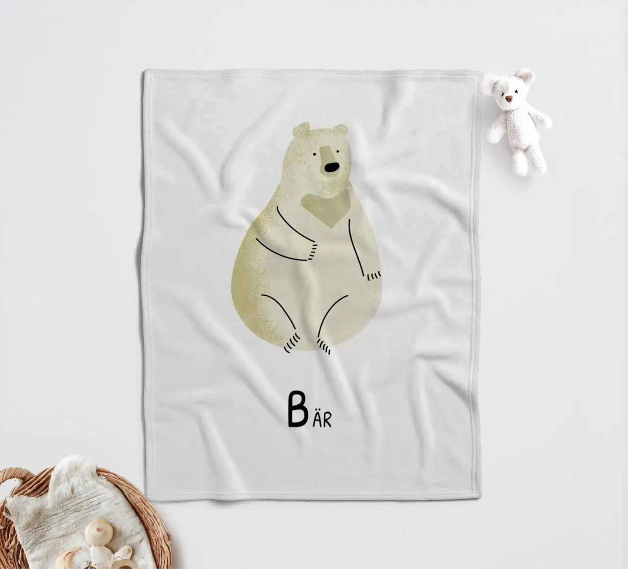 Bär fleecedeken van Little Flourishes