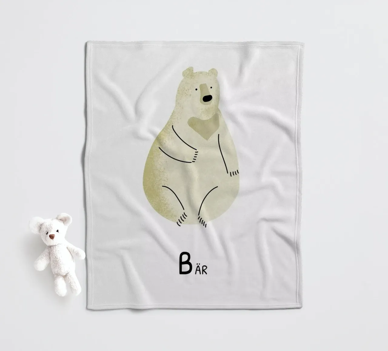 Bär fleecedeken van Little Flourishes