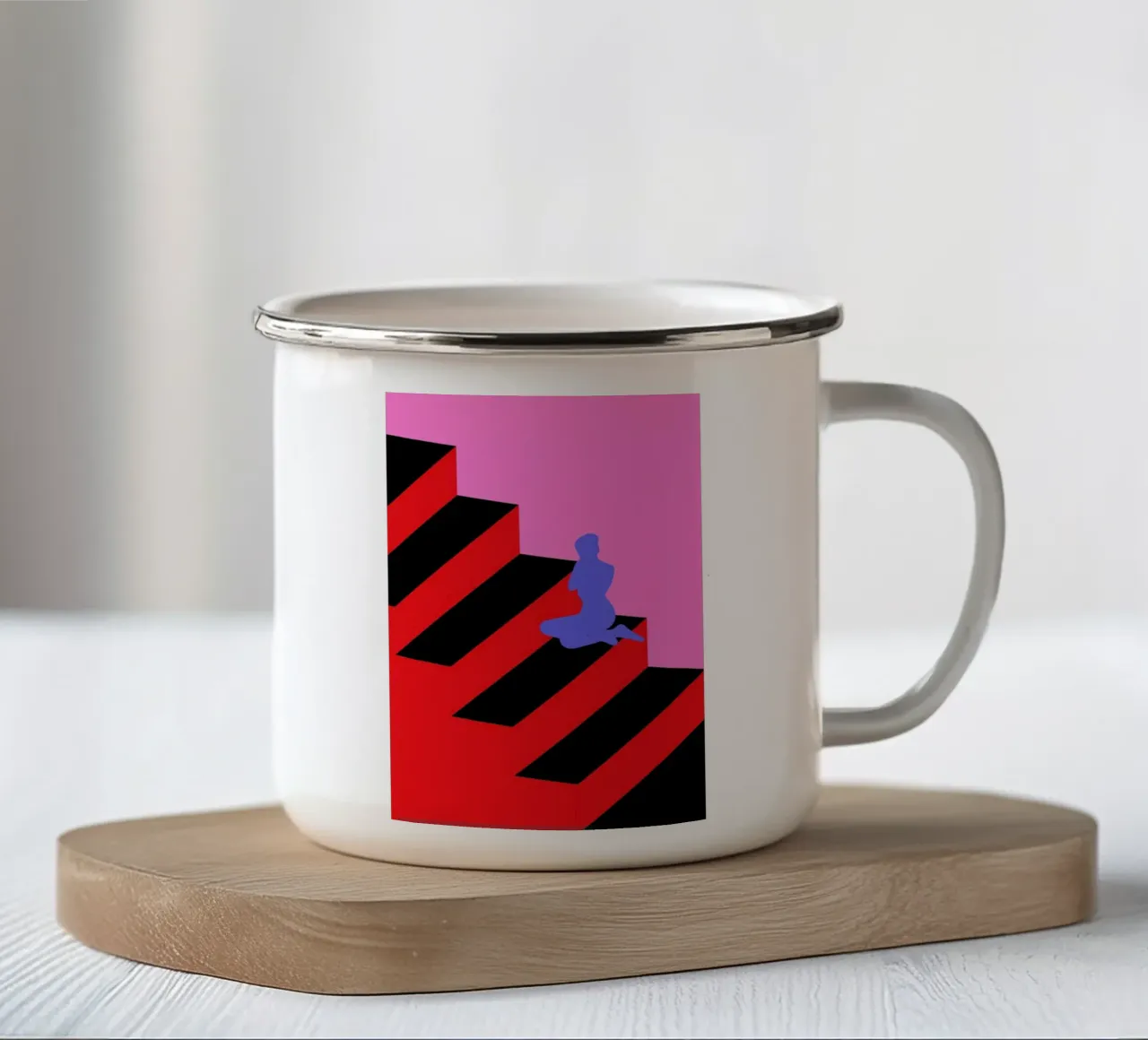 The Wait Emaille Tasse von La Come Di