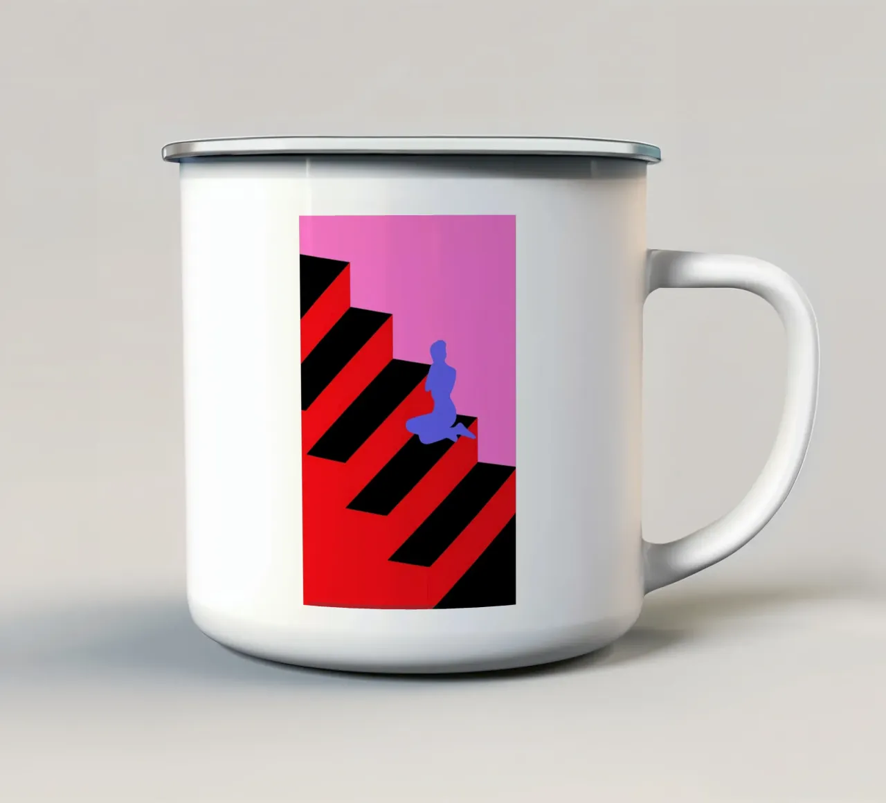 The Wait Emaille Tasse von La Come Di