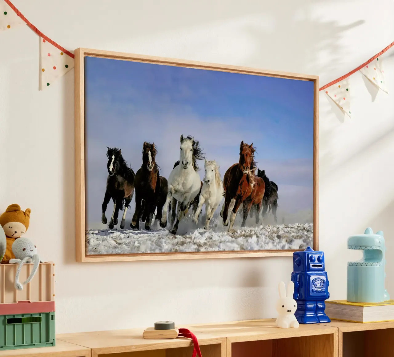 Mongolia Horses - Lib - Zhang tela da Pictufy