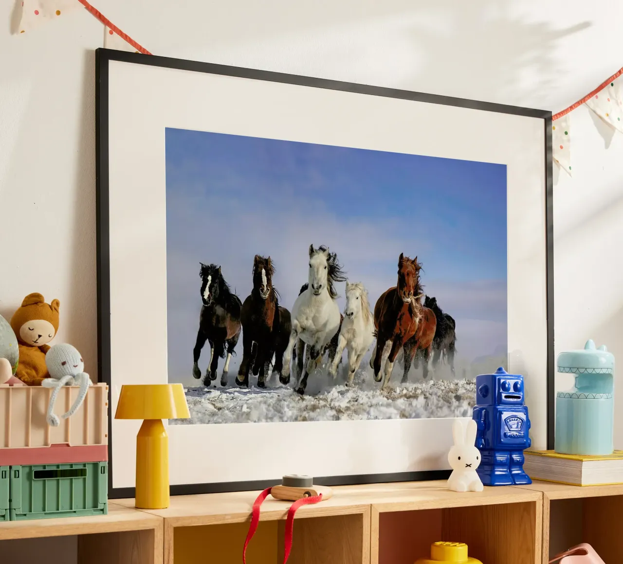 Mongolia Horses - Lib - Zhang carta hahnemühle da Pictufy