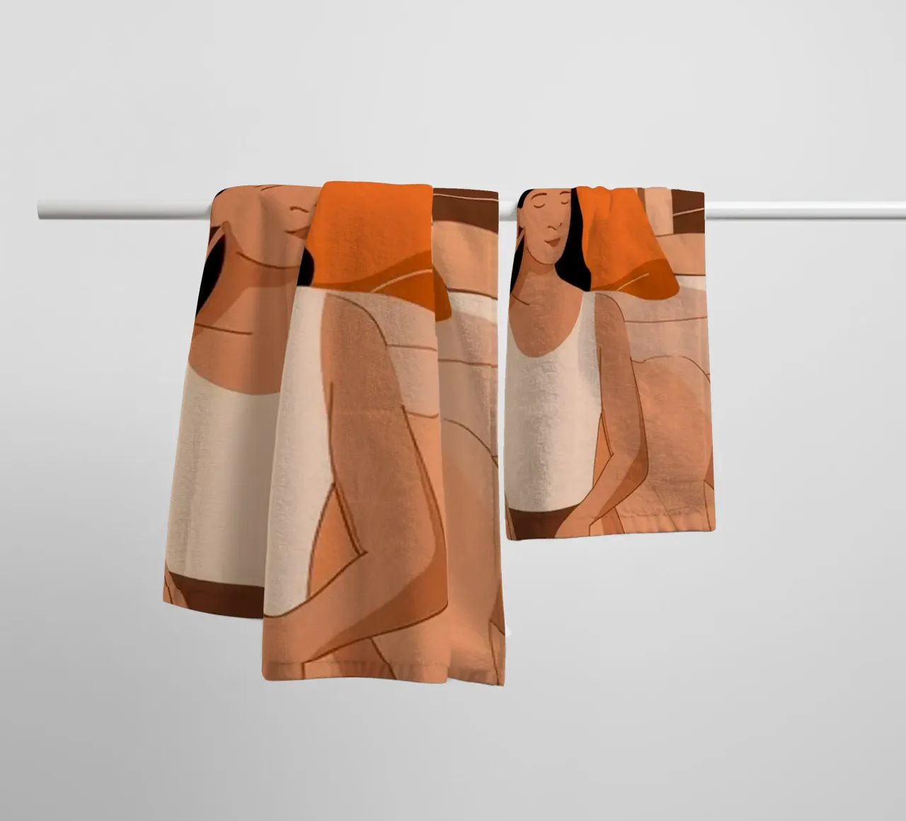 Momenti di intimità in camera da letto asciugamano da bagno da Veiled Canvas