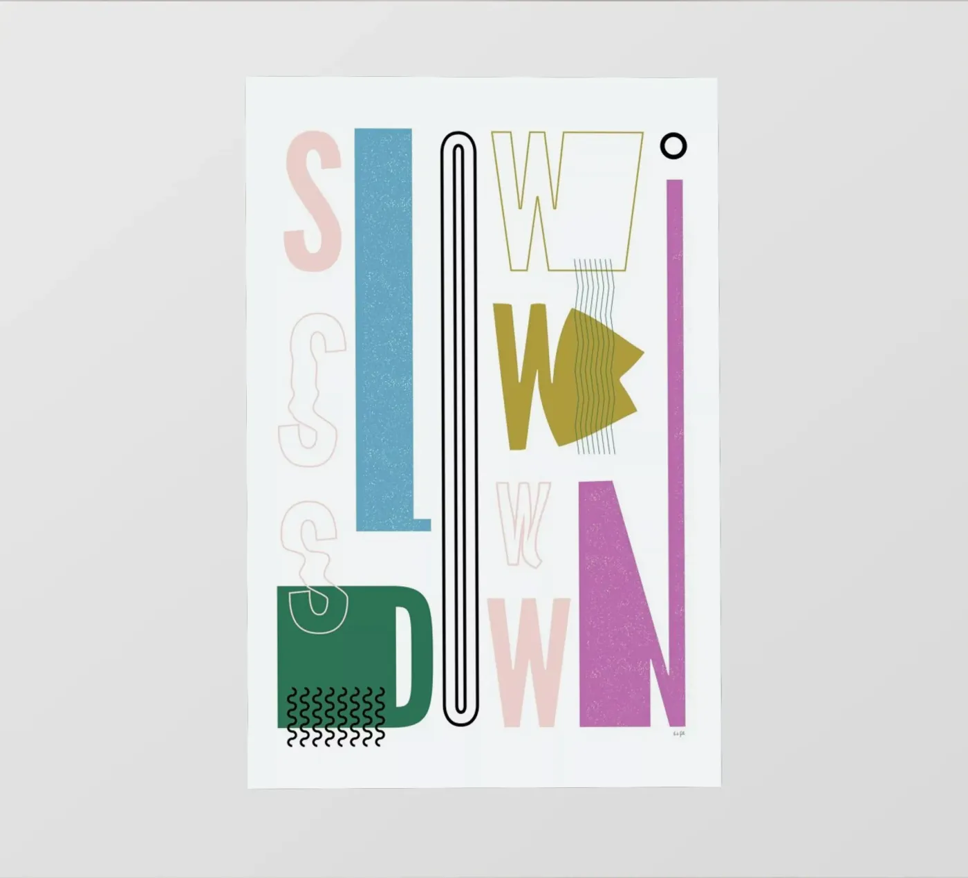 Slow Down pellicola backlit da Linda Gobeta