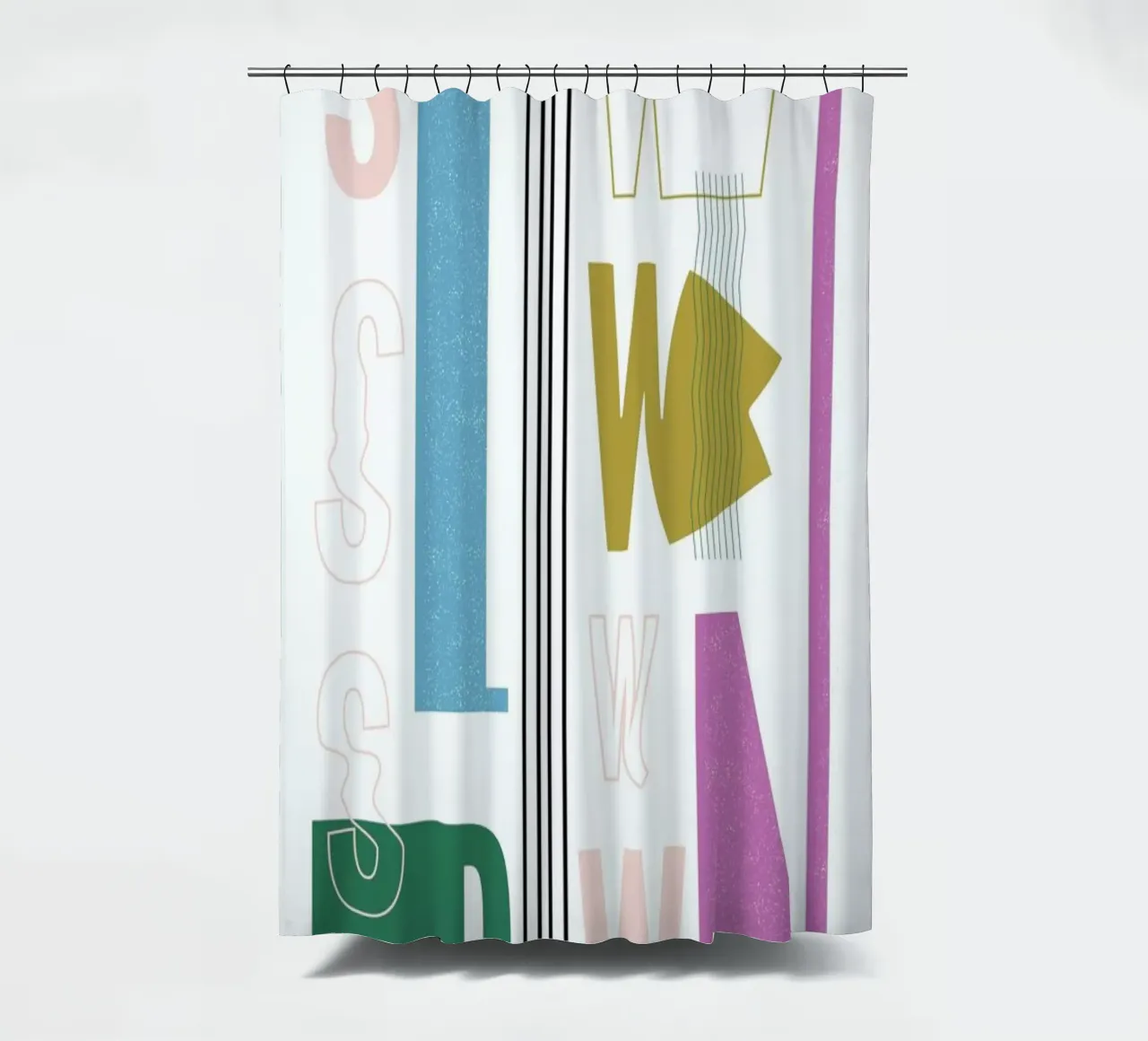 Slow Down Duschvorhang von Linda Gobeta