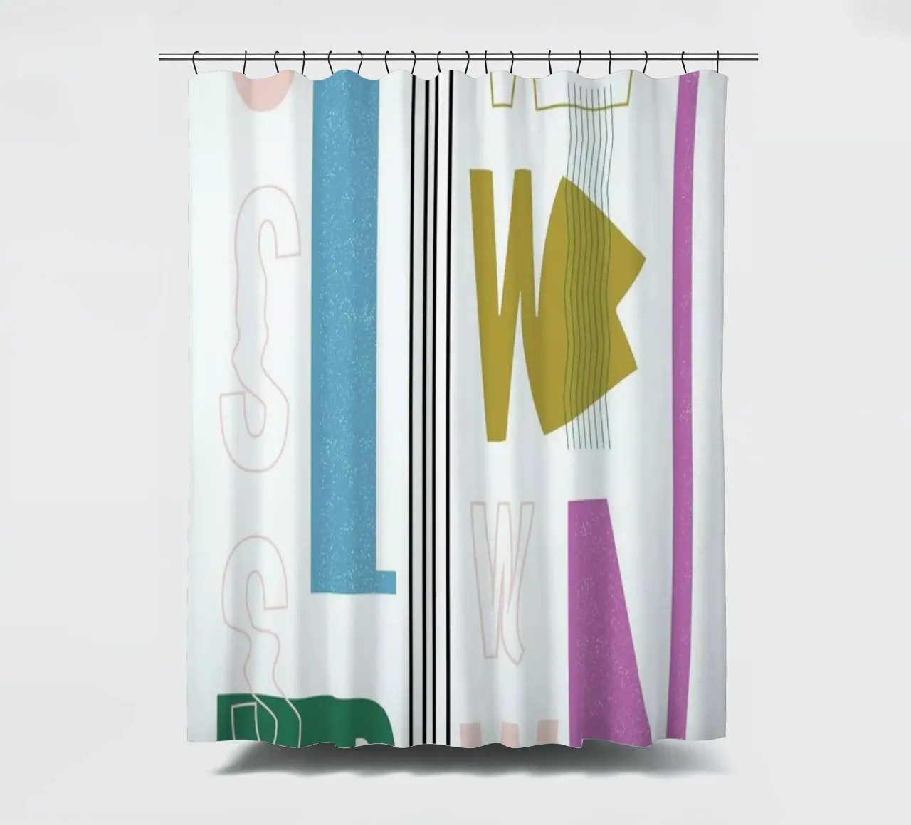 Slow Down Duschvorhang von Linda Gobeta
