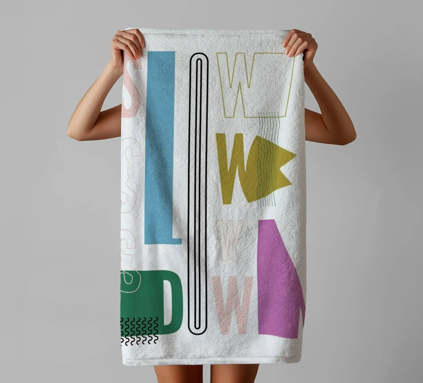 Slow Down towel by Linda Gobeta