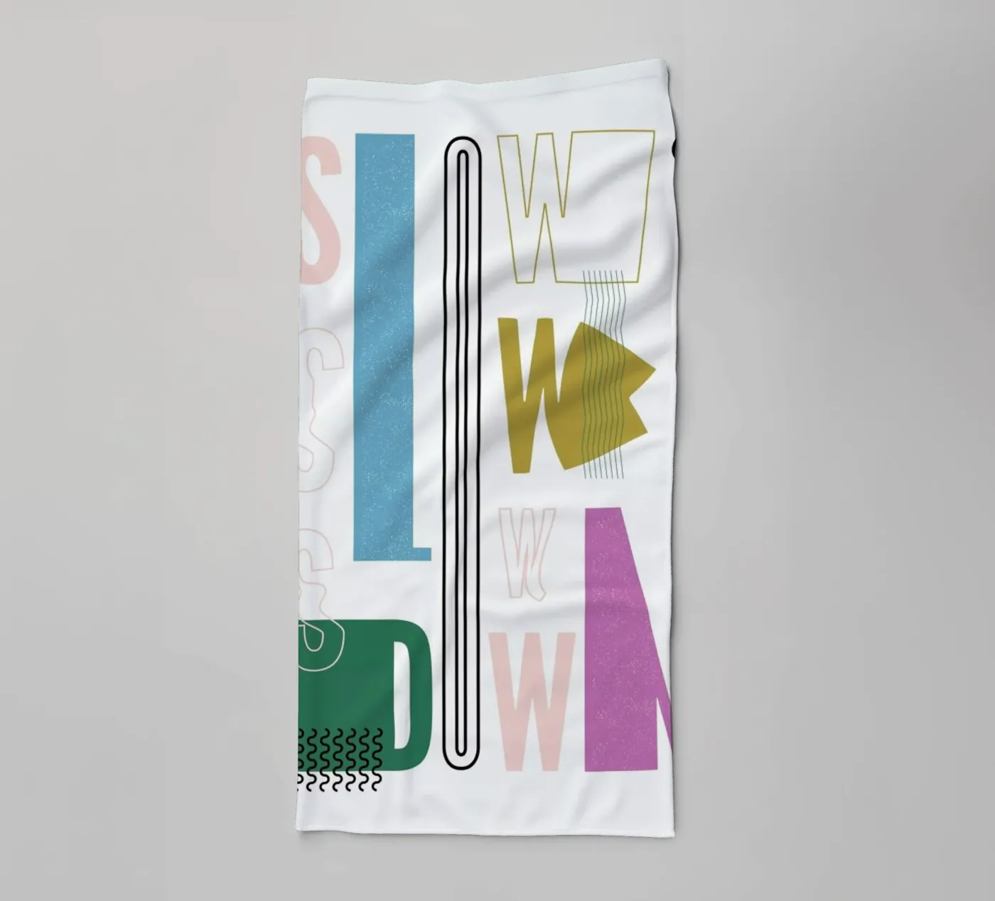 Slow Down towel by Linda Gobeta