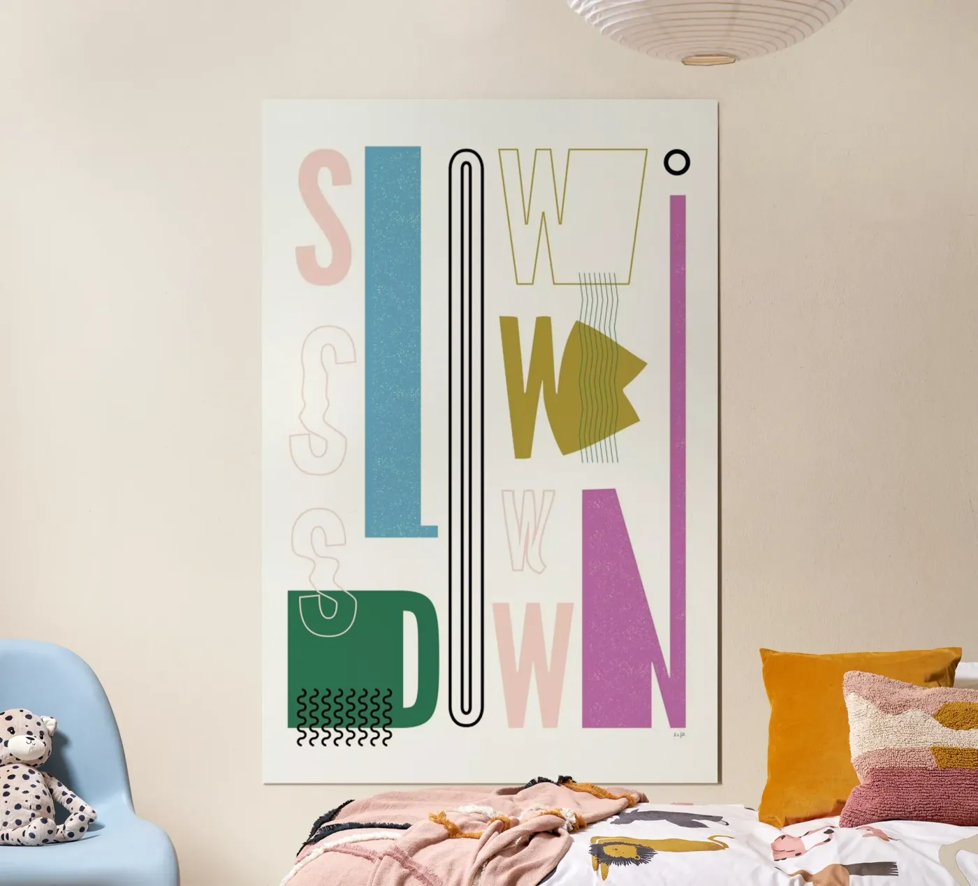 Slow Down poster van Linda Gobeta