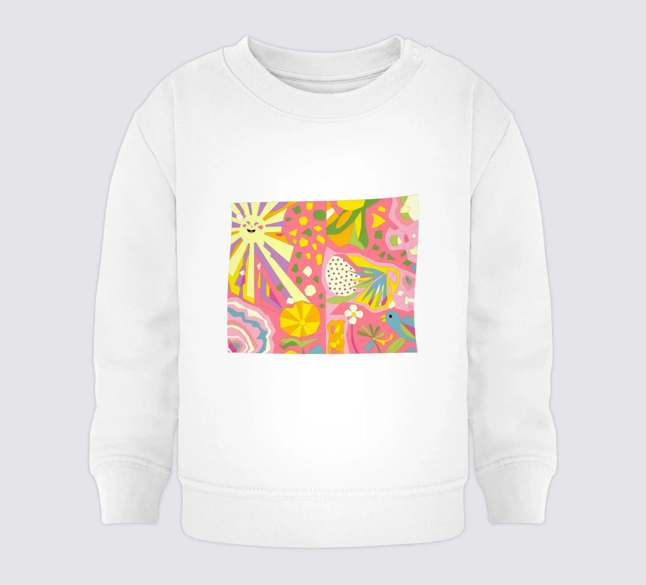 Explosión floral abstracta sudadera de bebé de Veiled Canvas