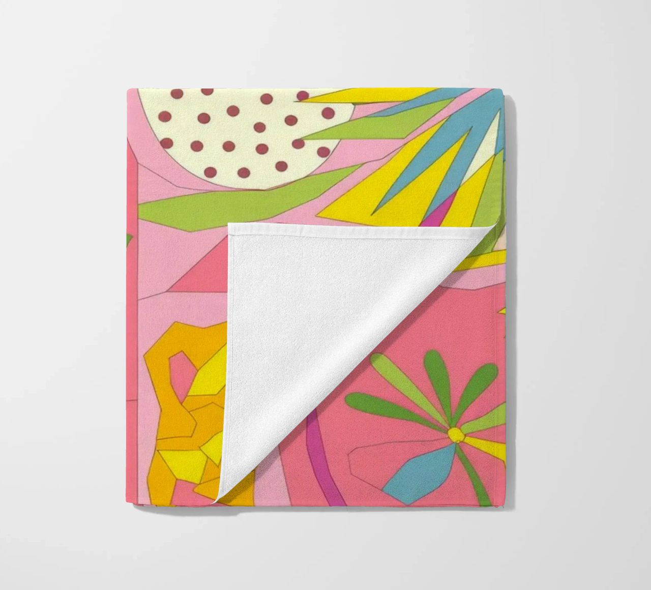 Explosion florale abstraite serviette de plage de Veiled Canvas