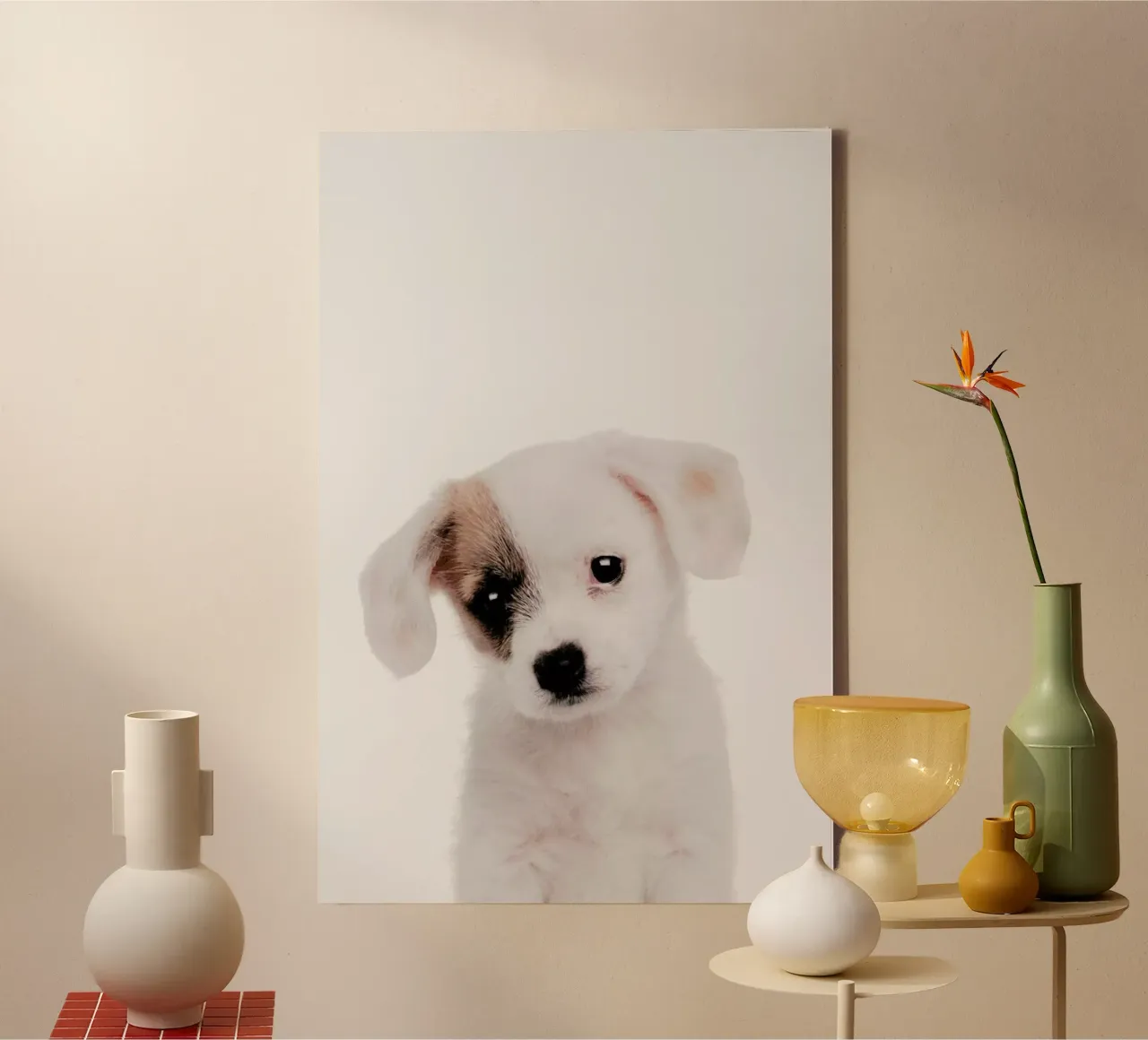 Puppy tela con Cornice a cassetta da Paws & Claws