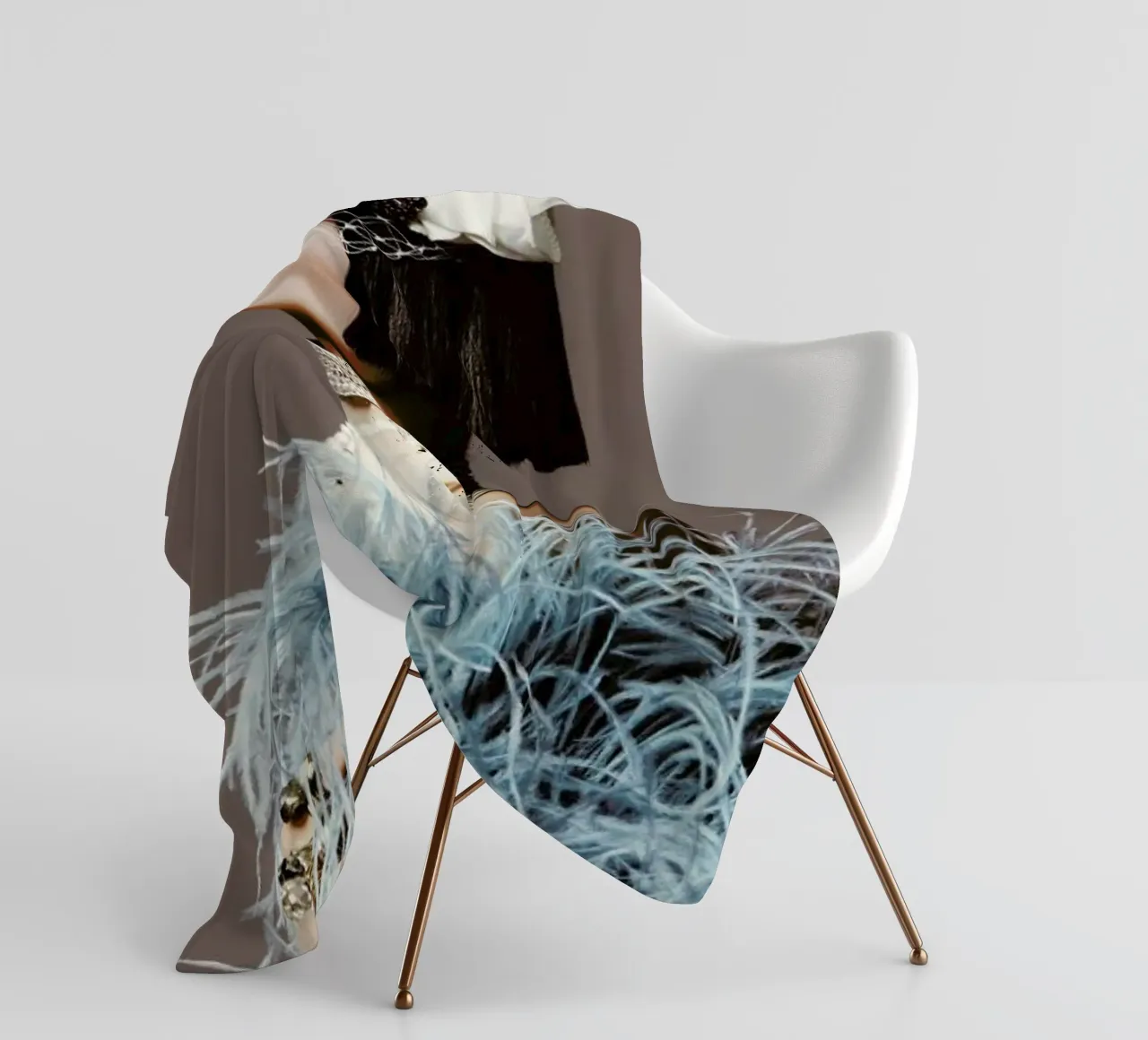 Feathers II coperta in pile da Runway Collective