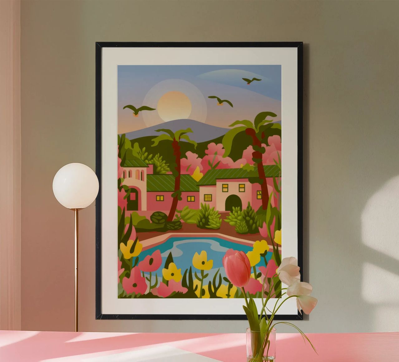 Idyllic Countryside Retreat poster by Veiled Canvas