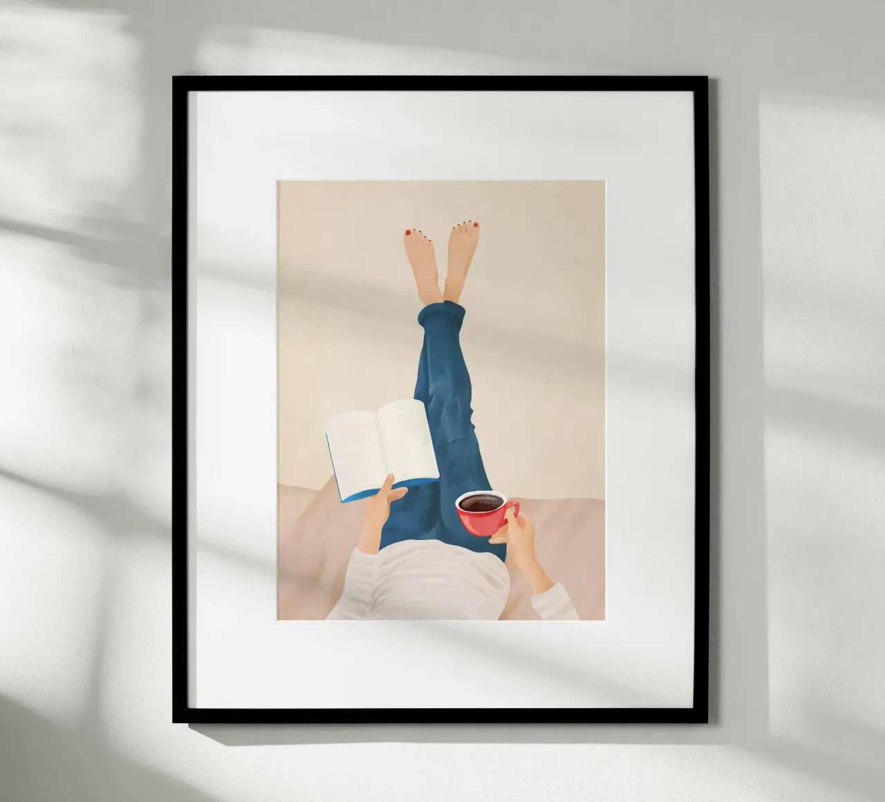 Morning Read poster con telaio in plastica da Flow Line
