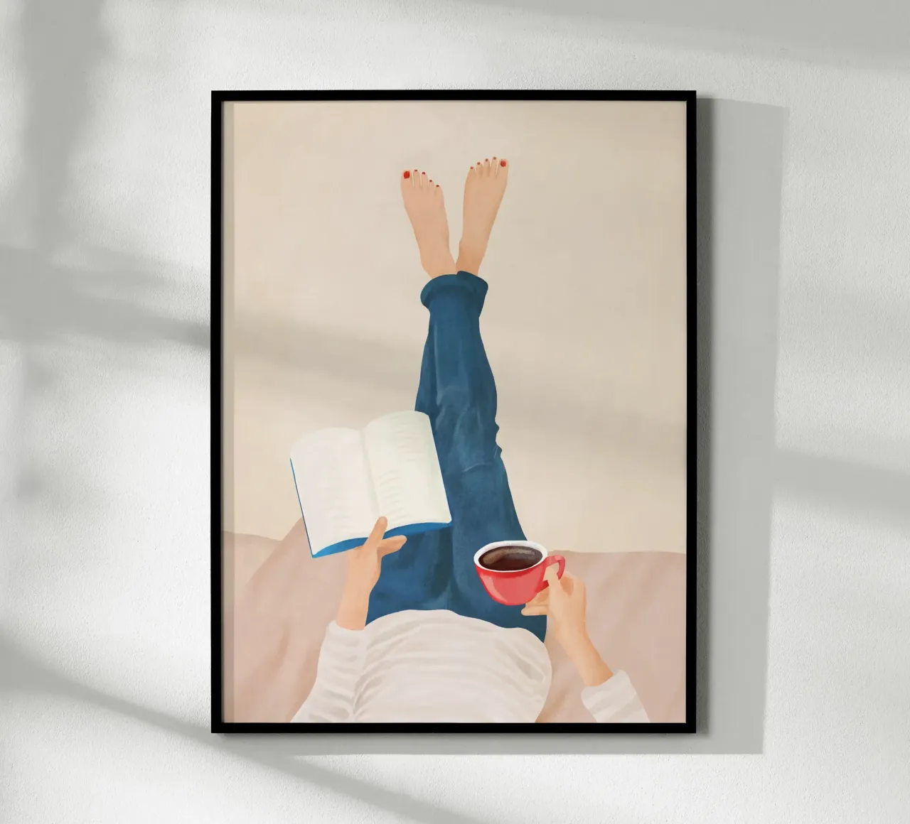 Morning Read poster con telaio in plastica da Flow Line