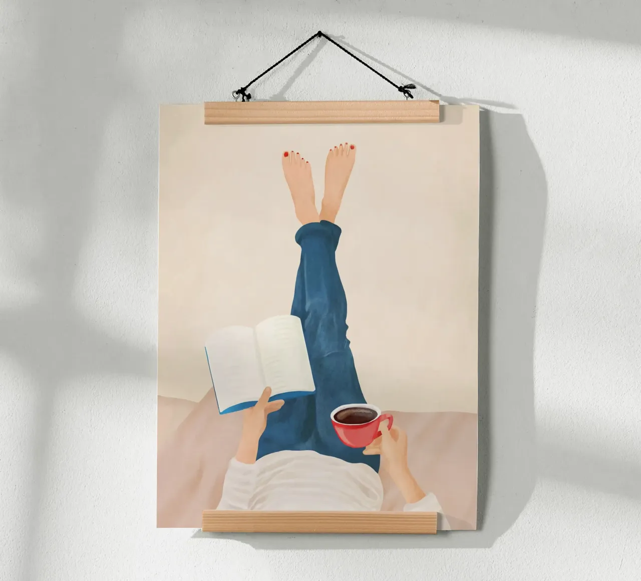 Morning Read poster con telaio in plastica da Flow Line