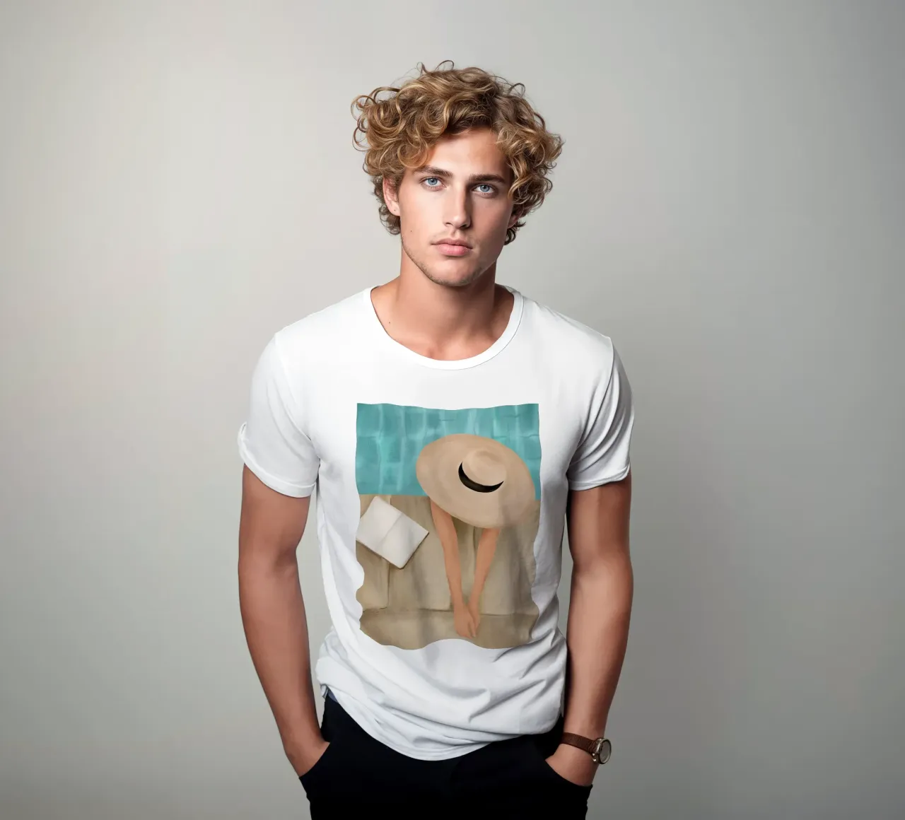 On the edge of the Pool II t-shirt van Flow Line