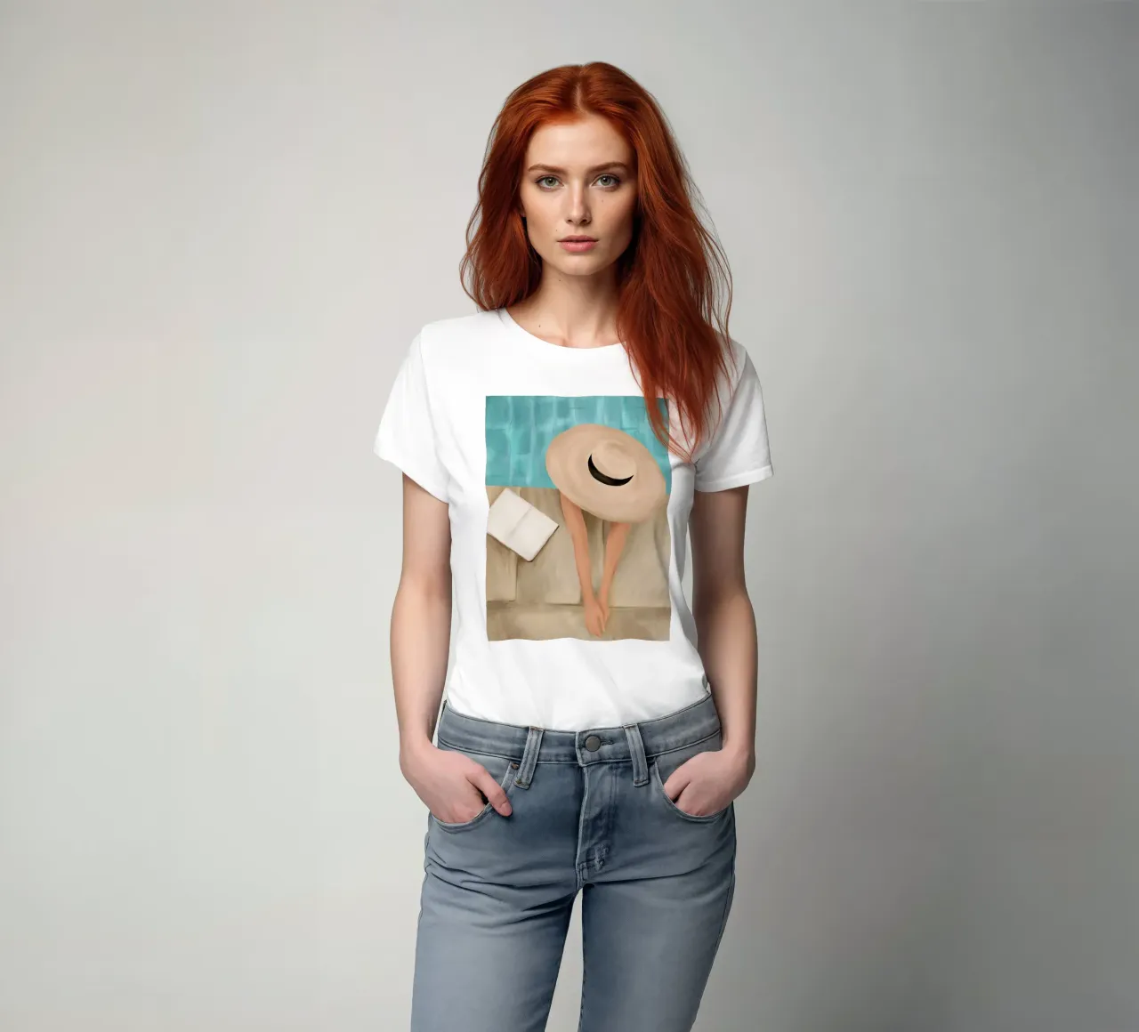 On the edge of the Pool II t-shirt van Flow Line