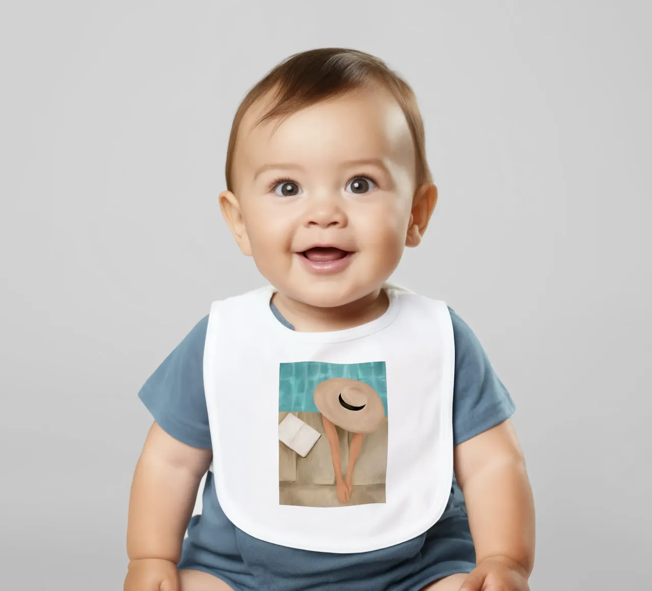 On the edge of the Pool II baby bib by Flow Line
