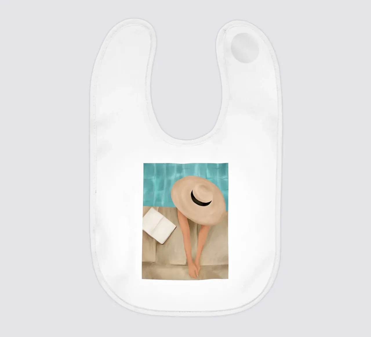 On the edge of the Pool II baby bib by Flow Line