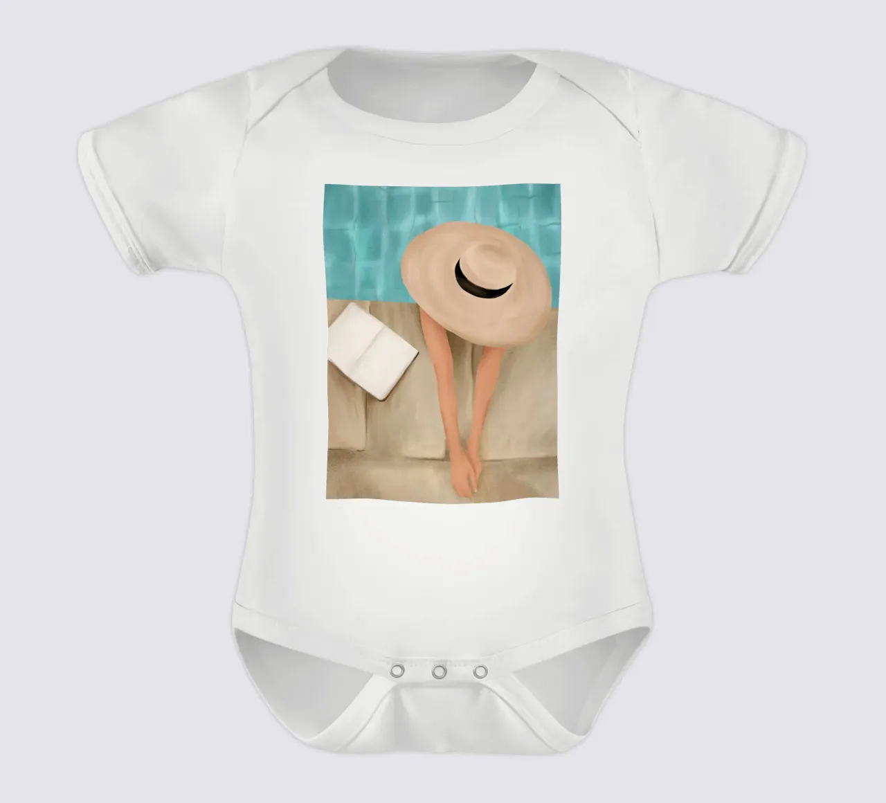 On the edge of the Pool II body neonato maniche corte da Flow Line