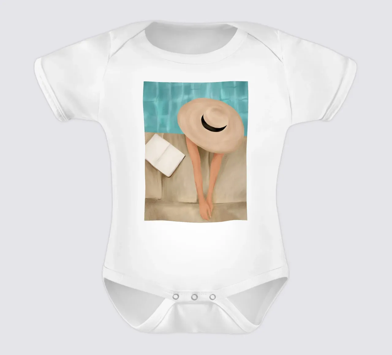 On the edge of the Pool II Kurzarm Babybody von Flow Line
