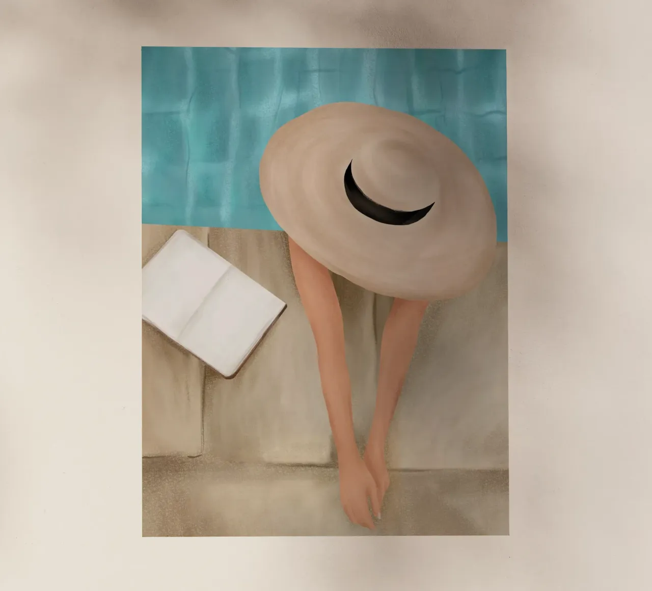 On the edge of the Pool II Backlit Folie von Flow Line