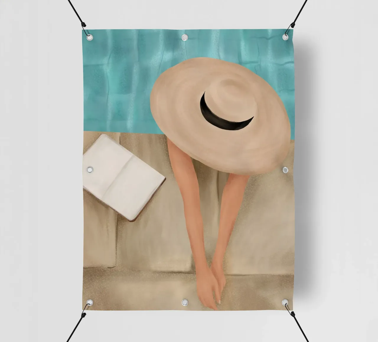 On the edge of the Pool II telo in pvc da Flow Line