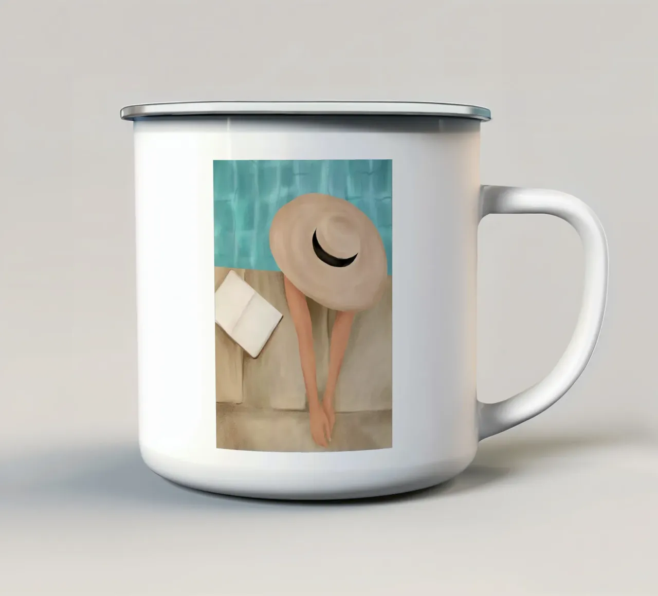 On the edge of the Pool II mug en émail de Flow Line