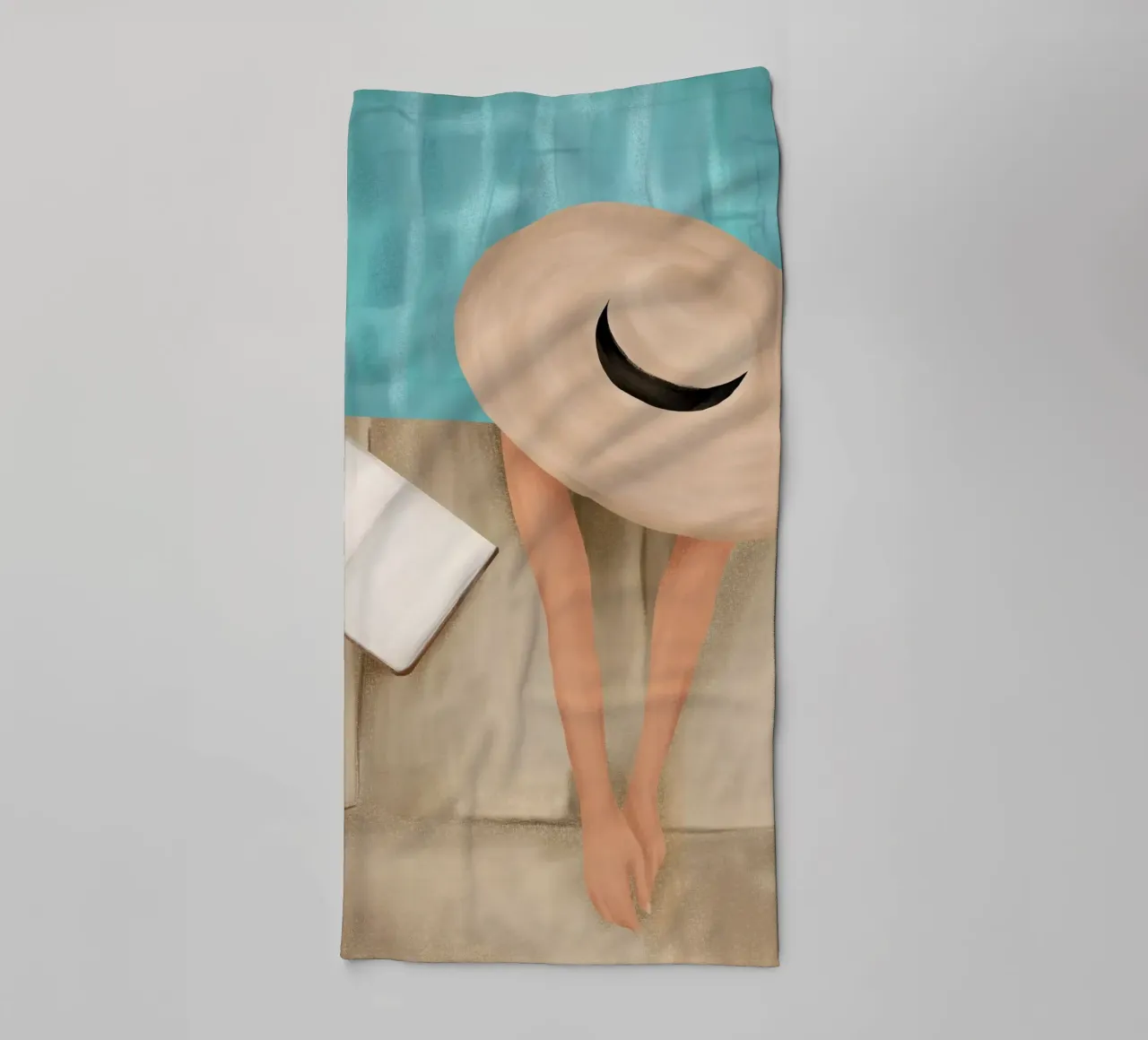 On the edge of the Pool II asciugamano da bagno da Flow Line