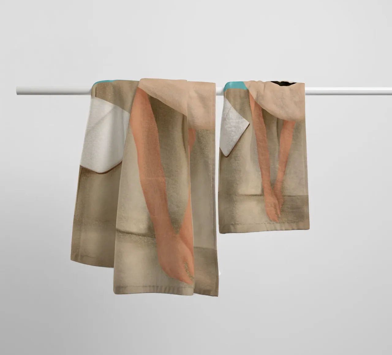 On the edge of the Pool II asciugamano da bagno da Flow Line