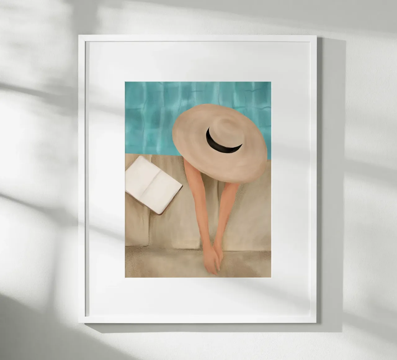 On the edge of the Pool II carta hahnemühle da Flow Line