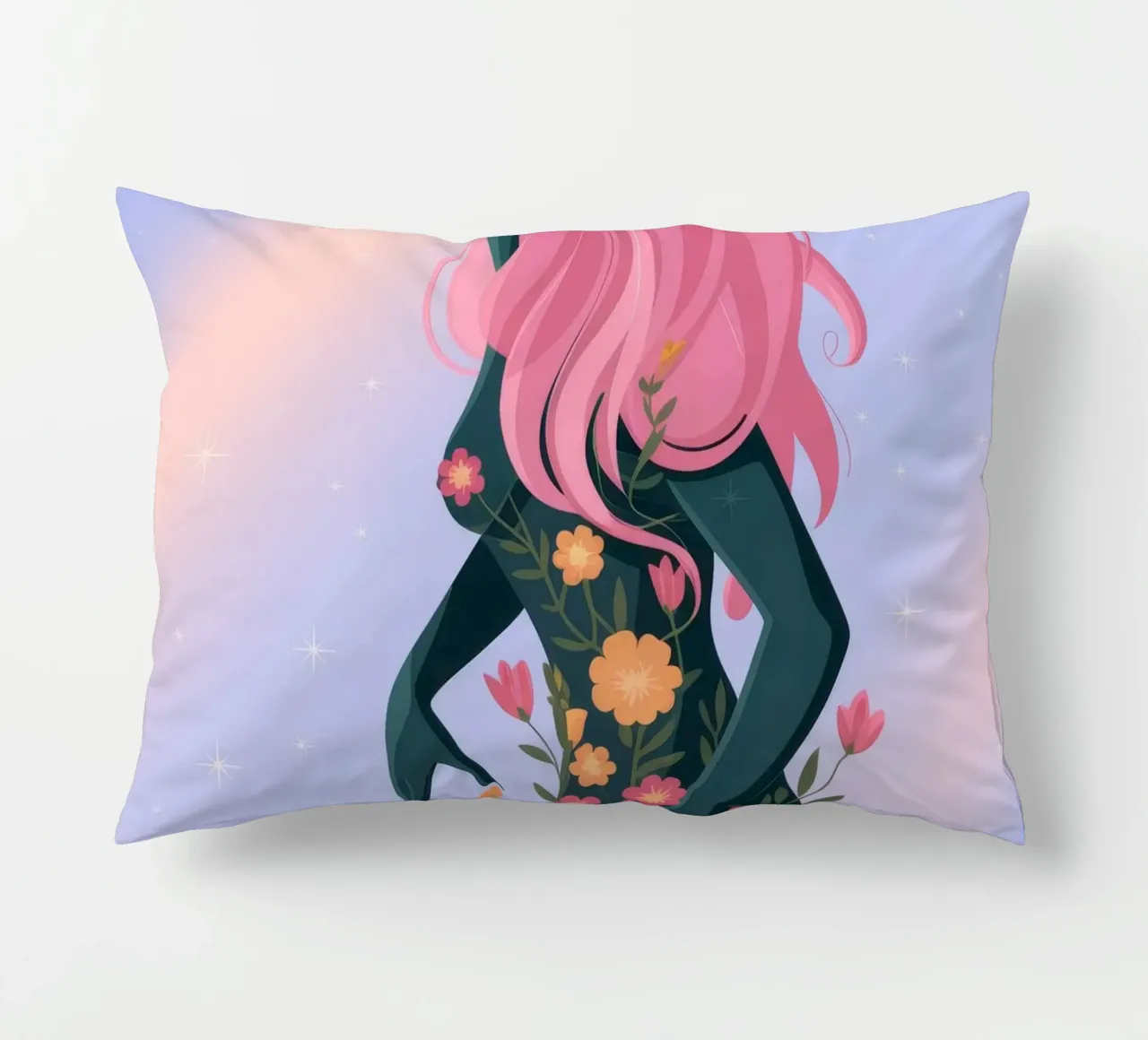 Figura floreale mistica cuscino da Veiled Canvas