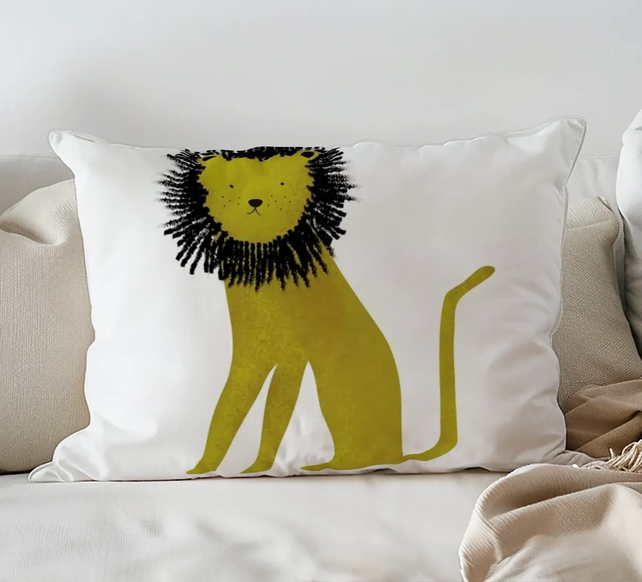 Löwe Kissen von Little Flourishes