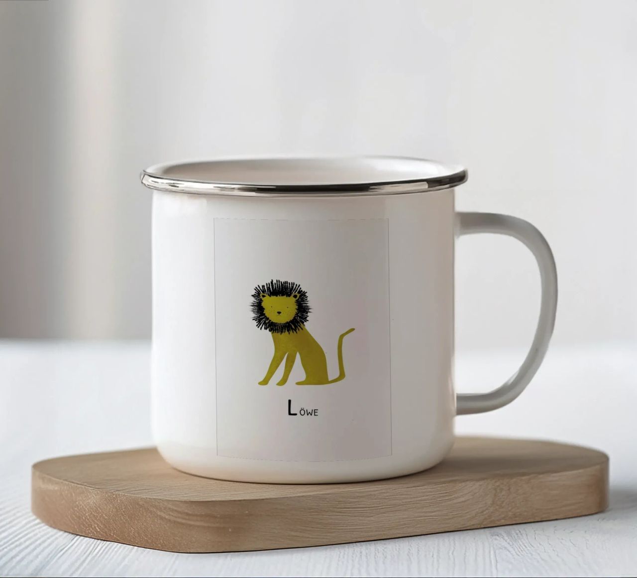 Löwe tazza in smalto da Little Flourishes