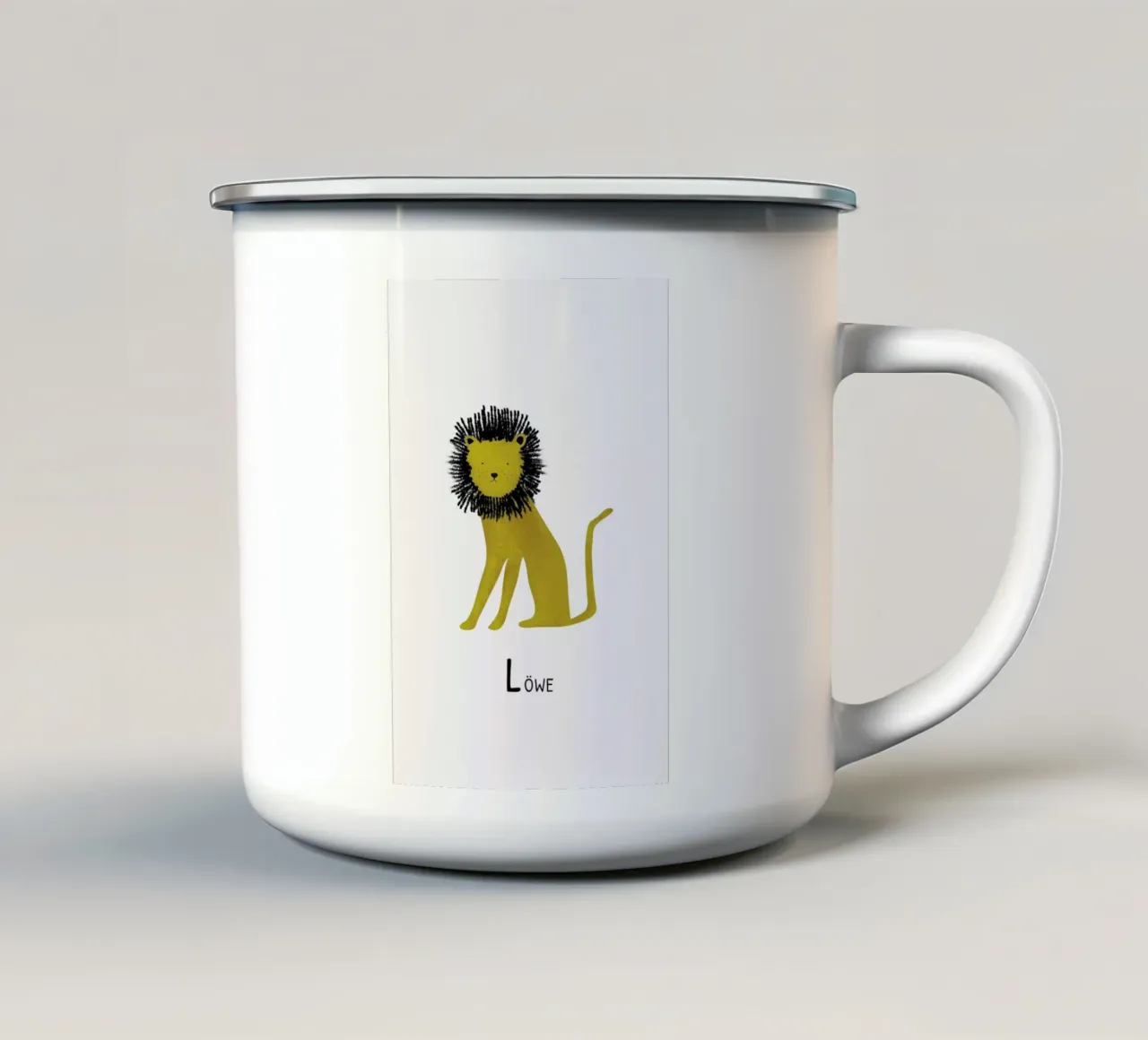 Löwe tazza in smalto da Little Flourishes