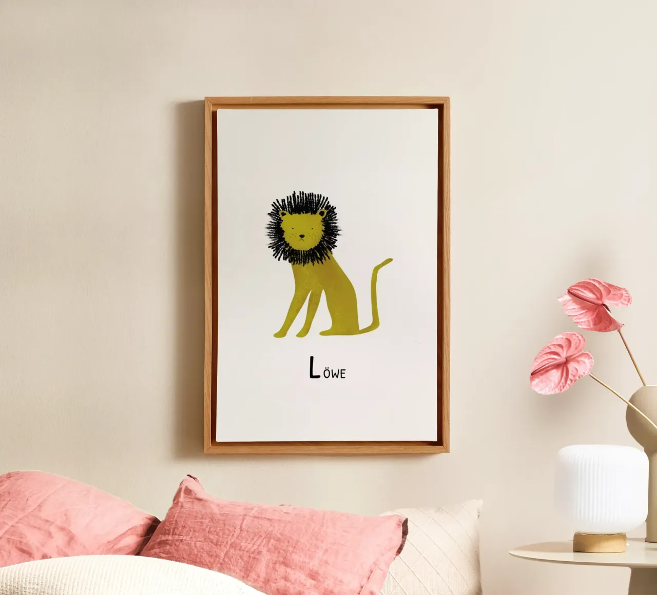 Löwe canvas met Baklijst van Little Flourishes