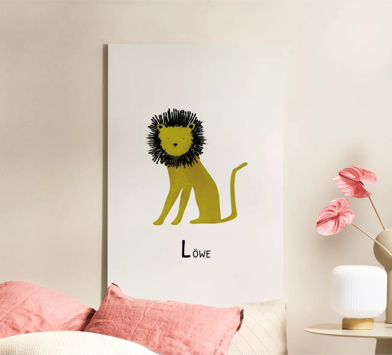 Löwe canvas met Baklijst van Little Flourishes