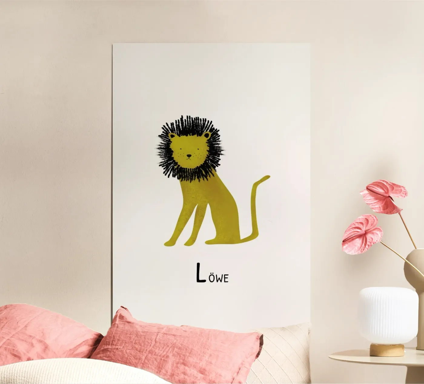 Löwe Poster von Little Flourishes