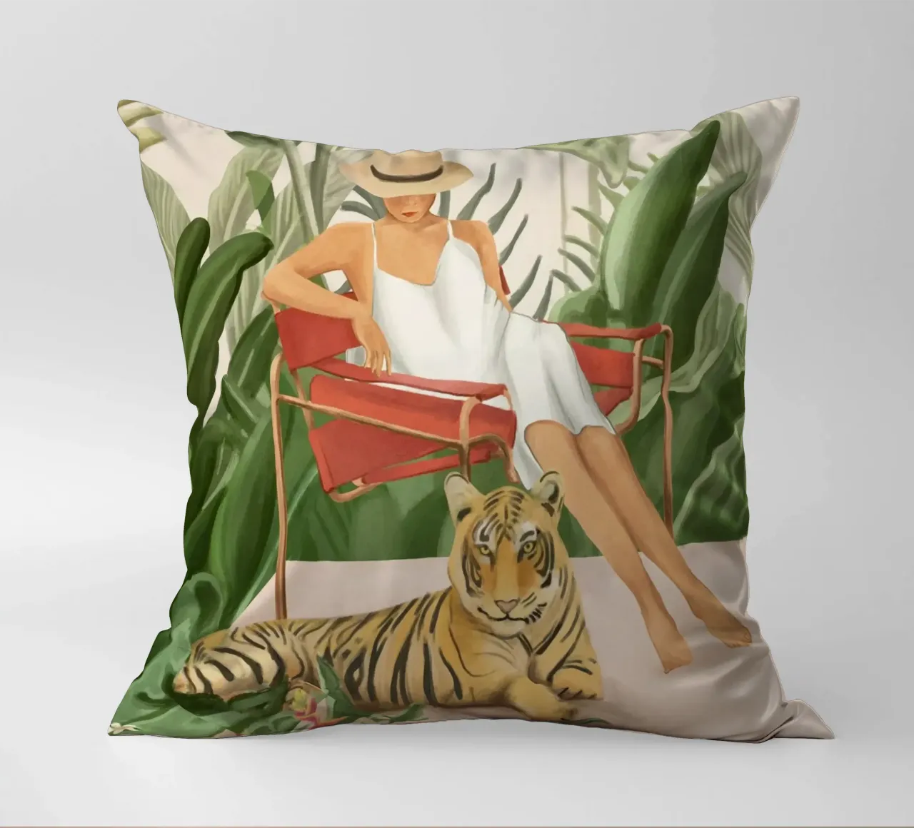 The Lady and the Tiger II cuscino da Flow Line