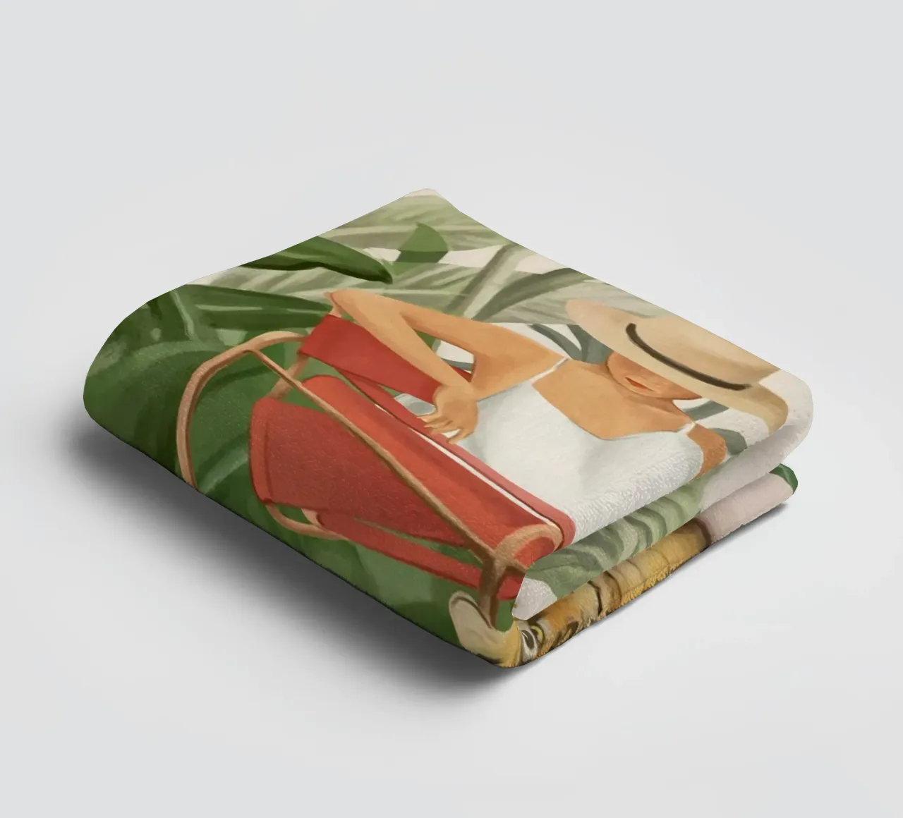 The Lady and the Tiger II asciugamano da bagno da Flow Line